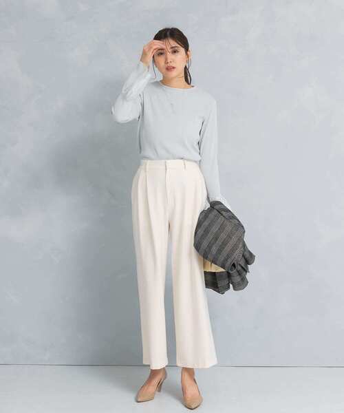 URBAN RESEARCH ROSSO WOMEN(アーバンリサーチ ロッソ)の「フレアスリーブドッキングプルオーバー(Tシャツ/カットソー・レディース・グレー/ブラック・FREE)」の8枚目の写真