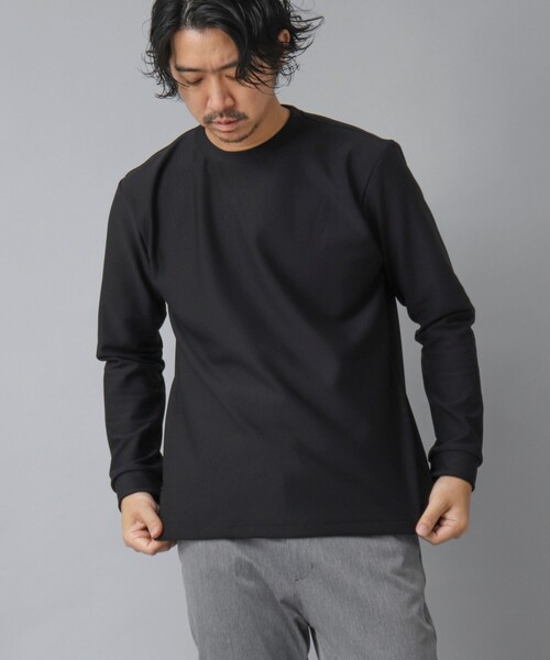 NOLLEY’S（ノーリーズ）の「【ACTIVE SECT】《限定展開 / ストレッチ / 保温》HEAT EFFECT 裏起毛ロンT（スウェット・メンズ・ホワイト/ブラック・S/M/L/XL）」の22枚目の写真