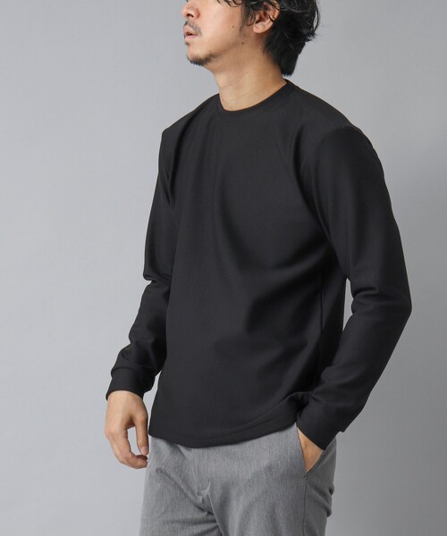 NOLLEY’S（ノーリーズ）の「【ACTIVE SECT】《限定展開 / ストレッチ / 保温》HEAT EFFECT 裏起毛ロンT（スウェット・メンズ・ホワイト/ブラック・S/M/L/XL）」の21枚目の写真