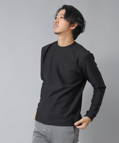 NOLLEY’S（ノーリーズ）の「【ACTIVE SECT】《限定展開 / ストレッチ / 保温》HEAT EFFECT 裏起毛ロンT（スウェット・メンズ・ホワイト/ブラック・S/M/L/XL）」の19枚目の写真