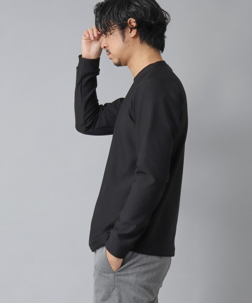 NOLLEY’S（ノーリーズ）の「【ACTIVE SECT】《限定展開 / ストレッチ / 保温》HEAT EFFECT 裏起毛ロンT（スウェット・メンズ・ホワイト/ブラック・S/M/L/XL）」の18枚目の写真