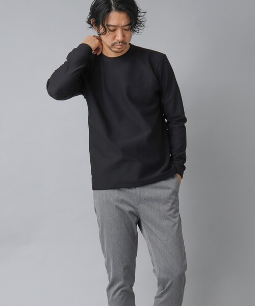 NOLLEY’S（ノーリーズ）の「【ACTIVE SECT】《限定展開 / ストレッチ / 保温》HEAT EFFECT 裏起毛ロンT（スウェット・メンズ・ホワイト/ブラック・S/M/L/XL）」の17枚目の写真