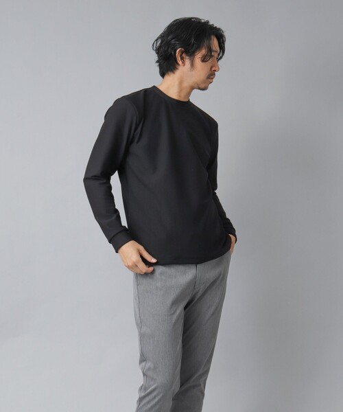 NOLLEY’S（ノーリーズ）の「【ACTIVE SECT】《限定展開 / ストレッチ / 保温》HEAT EFFECT 裏起毛ロンT（スウェット・メンズ・ホワイト/ブラック・S/M/L/XL）」の16枚目の写真