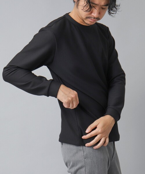 NOLLEY’S（ノーリーズ）の「【ACTIVE SECT】《限定展開 / ストレッチ / 保温》HEAT EFFECT 裏起毛ロンT（スウェット・メンズ・ホワイト/ブラック・S/M/L/XL）」の13枚目の写真