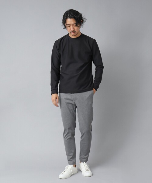 NOLLEY’S（ノーリーズ）の「【ACTIVE SECT】《限定展開 / ストレッチ / 保温》HEAT EFFECT 裏起毛ロンT（スウェット・メンズ・ホワイト/ブラック・S/M/L/XL）」の5枚目の写真