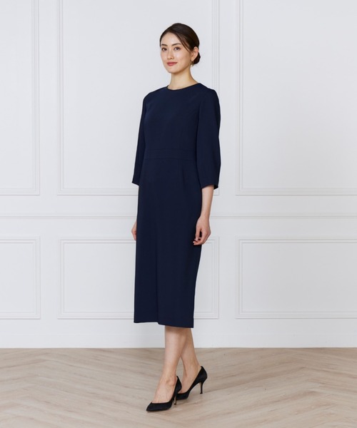 INED（イネド）の「【マルチWAYセットアップ】ダブルストレッチ ハイウエストワンピース（ワンピース・レディース・サンドグレー/ネイビー・7号/11号/9号）」の18枚目の写真