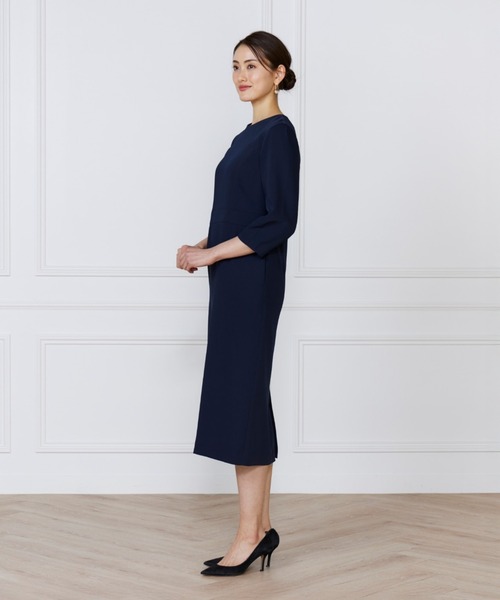 INED（イネド）の「【マルチWAYセットアップ】ダブルストレッチ ハイウエストワンピース（ワンピース・レディース・サンドグレー/ネイビー・7号/11号/9号）」の19枚目の写真