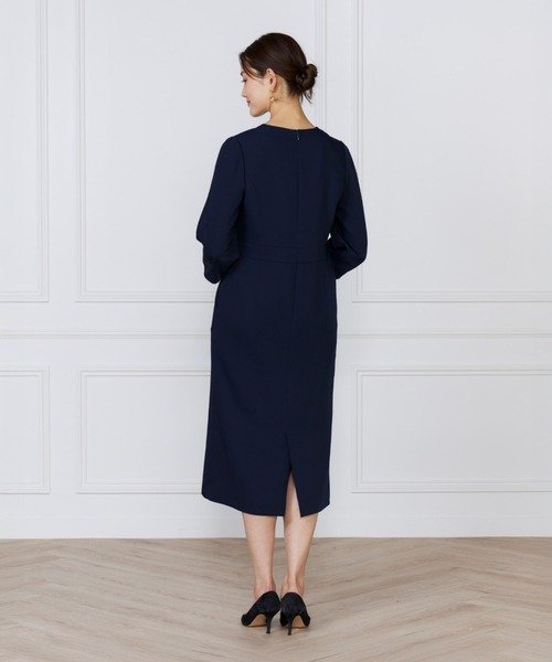 INED（イネド）の「【マルチWAYセットアップ】ダブルストレッチ ハイウエストワンピース（ワンピース・レディース・サンドグレー/ネイビー・7号/11号/9号）」の20枚目の写真