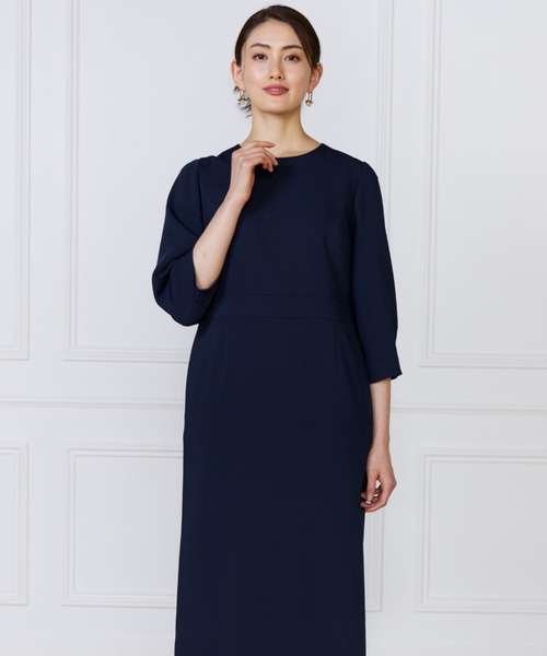 INED（イネド）の「【マルチWAYセットアップ】ダブルストレッチ ハイウエストワンピース（ワンピース・レディース・サンドグレー/ネイビー・7号/11号/9号）」の21枚目の写真