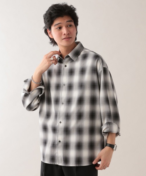 RAGEBLUE（レイジブルー）の「アソートチェックオーバーサイズシャツ（シャツ/ブラウス・メンズ・ブラック系その他/ホワイト系その他2/ホワイト系その他4/ブルー系その他/ピンク系その他/ブラウン系その他7/ブラウン系その他/ホワイト系その他7・SMALL/MEDIUM/LARGE）」の15枚目の写真