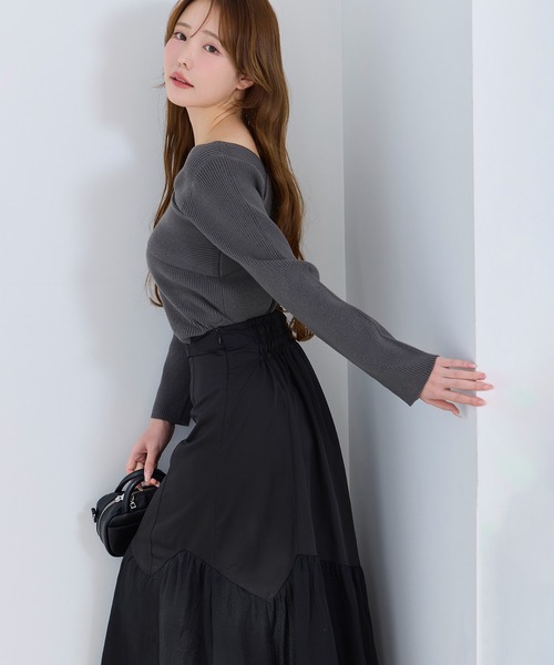 one after another NICE CLAUP(ワンアフターアナザーナイスクラップ)の「【S/Mサイズ展開あり】イレヘムボリュームスカート(スカート・レディース・アイボリー/ホワイト系その他/グレー/ブラック・SMALL/MEDIUM)」の13枚目の写真