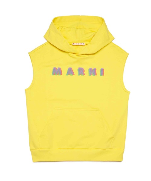 MARNI(マルニ)Kids & Junior ブランドロゴノースリーブフーディーパーカープルオーバー