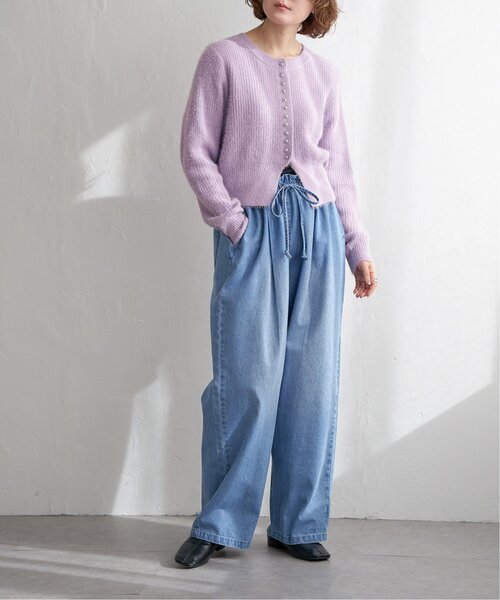 notch.（ノッチ）の「ミニフェザークルーネックカーデ（カーディガン/ボレロ・レディース・チャコール/ライトパープル/ブルー・M）」の18枚目の写真