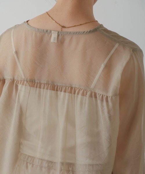 Bou Jeloud（ブージュルード）の「オーガンジーシアーレイヤードブラウス（シャツ/ブラウス・レディース・ブラック/ブラウン/ベージュ・38）」の5枚目の写真