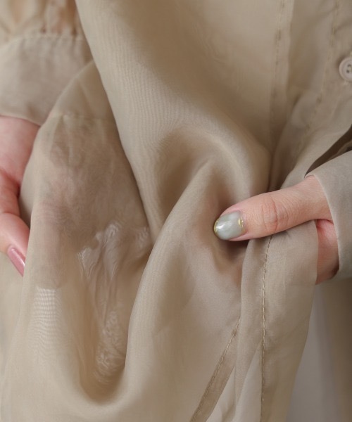 Bou Jeloud（ブージュルード）の「オーガンジーシアーレイヤードブラウス（シャツ/ブラウス・レディース・ブラック/ブラウン/ベージュ・38）」の11枚目の写真