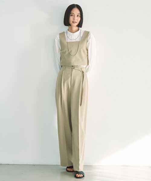 UNFILO（アンフィーロ）の「イージーチノ ベルト付きパンツ（その他パンツ・レディース・ベージュ系/ホワイト系/ブラック系・MEDIUM/SMALL/X-SMALL/LARGE）」の3枚目の写真