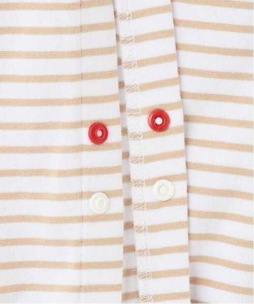 kladskap（クレードスコープ）の「お尻アニマルボーダー長袖2wayオール（ロンパース・キッズ・ピンク/ライトベージュ/マスタード/黄緑系/ライトグレー・50-70cm）」の18枚目の写真