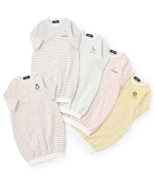 kladskap（クレードスコープ）の「お尻アニマルボーダー長袖2wayオール（ロンパース・キッズ・ピンク/ライトベージュ/マスタード/黄緑系/ライトグレー・50-70cm）」の21枚目の写真