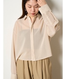 MIESROHE | シアークロップドシャツ(シャツ/ブラウス)