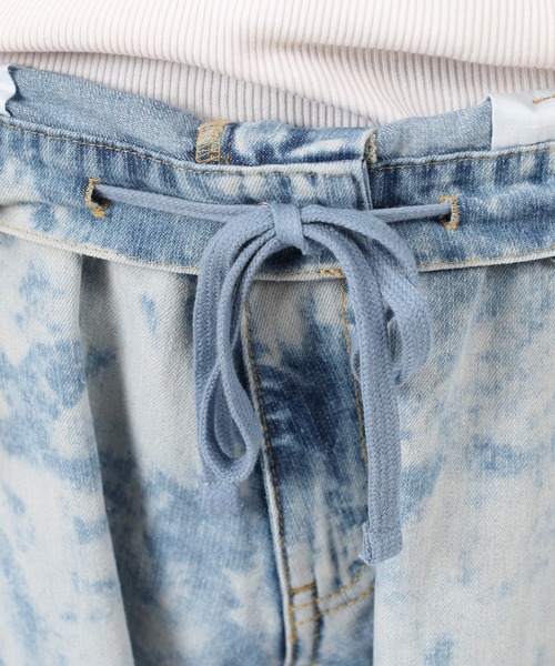 Jungle Storm(ジャングルストーム)の「Hard Chemical Blue Cargo Shorts / ハードケミカルブルーチ加工カーゴショーツ unisex(カーゴパンツ・メンズ・サックスブルー/グレー・M/L)」の16枚目の写真