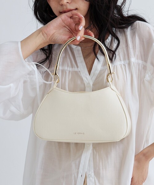 GALLEST(ギャレスト)の「【LE VERNIS】アーチハンドルバッグ(ハンドバッグ・レディース・ブラック/アイボリー・00)」の1枚目の写真