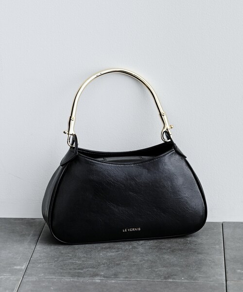 GALLEST(ギャレスト)の「【LE VERNIS】アーチハンドルバッグ(ハンドバッグ・レディース・ブラック/アイボリー・00)」の2枚目の写真
