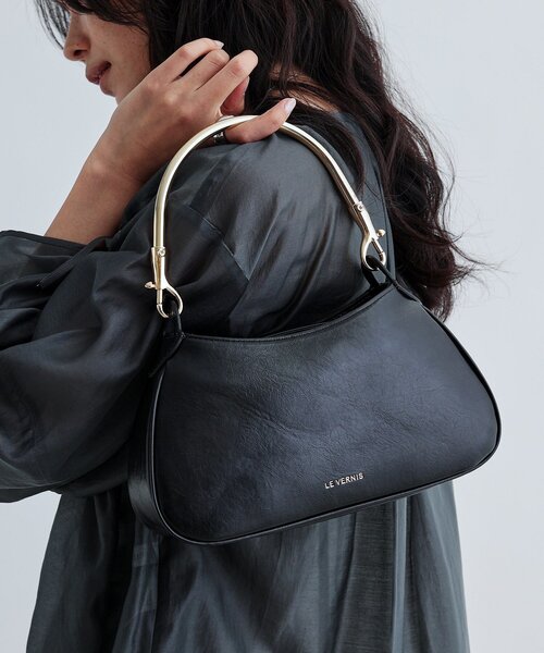 GALLEST(ギャレスト)の「【LE VERNIS】アーチハンドルバッグ(ハンドバッグ・レディース・ブラック/アイボリー・00)」の6枚目の写真