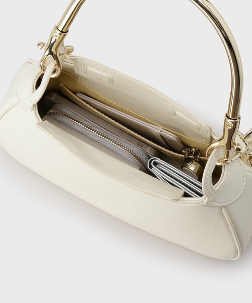 GALLEST(ギャレスト)の「【LE VERNIS】アーチハンドルバッグ(ハンドバッグ・レディース・ブラック/アイボリー・00)」の13枚目の写真