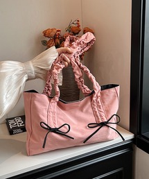 ROOPTOKYO | ギャザーハンドル リボンスクエアトートバッグ(トートバッグ)