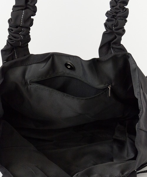 ROOPTOKYO（ループトウキョウ）の「ギャザーハンドル リボンスクエアトートバッグ（トートバッグ・レディース・ピンク/アイボリー/ブラック/チャコールグレー・FREE）」の12枚目の写真