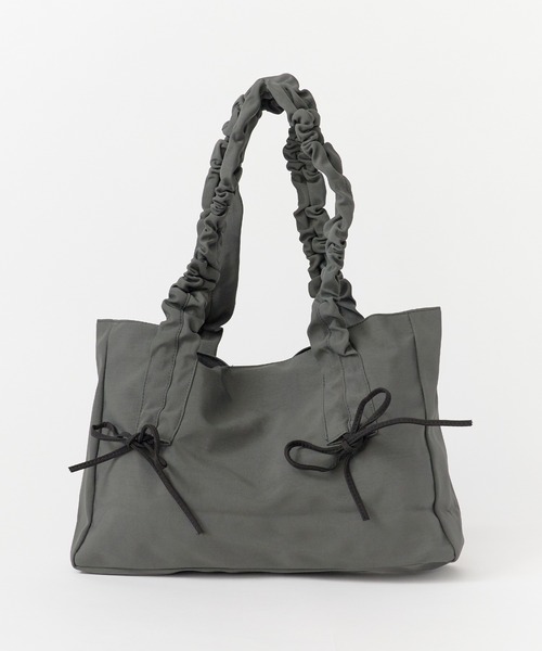 ROOPTOKYO（ループトウキョウ）の「ギャザーハンドル リボンスクエアトートバッグ（トートバッグ・レディース・ピンク/アイボリー/ブラック/チャコールグレー・FREE）」の21枚目の写真