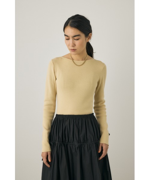 M_(エムアンダーバー)の「【M_】KNIT ボディースーツ(Tシャツ/カットソー・レディース・ベージュ/ブラック/カーキ・FREE)」の14枚目の写真