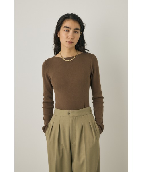 M_(エムアンダーバー)の「【M_】KNIT ボディースーツ(Tシャツ/カットソー・レディース・ベージュ/ブラック/カーキ・FREE)」の4枚目の写真