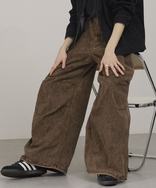 セール】ヴィンテージケミカルウォッシュ ドロストワイドイージー