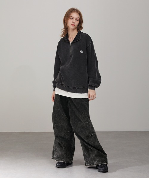 セール】ヴィンテージケミカルウォッシュ ドロストワイドイージー