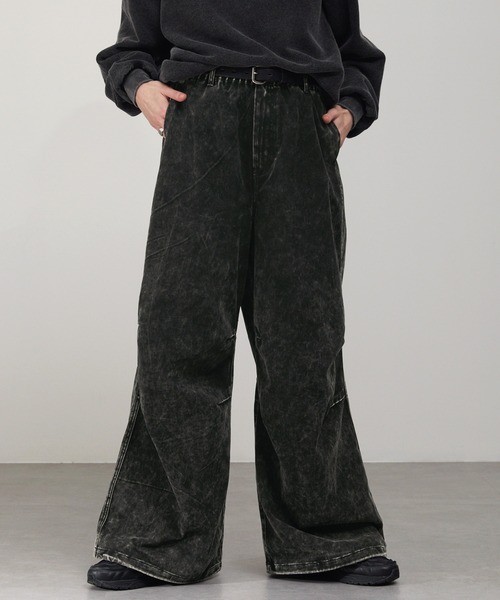 セール】ヴィンテージケミカルウォッシュ ドロストワイドイージー