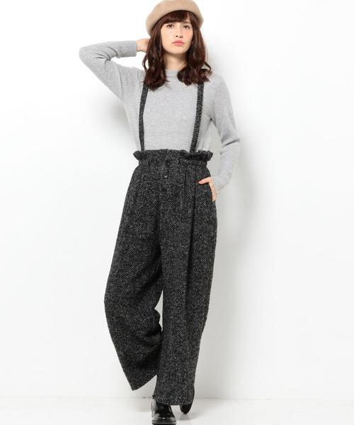 Another Edition（アナザーエディション）の「ツイードタックパンツ/ AEFC TWD TUCK PT◆（その他パンツ・レディース・ブラック/ダークグレー・MEDIUM/SMALL）」の2枚目の写真