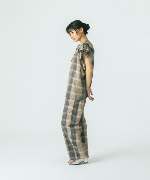ROSE BUD(ローズバッド)の「【WEB・一部店舗限定】SUCKER FRILL BLOUSE(シャツ/ブラウス・レディース・グレー/ピンク/グリーン・ONE SIZE)」の7枚目の写真