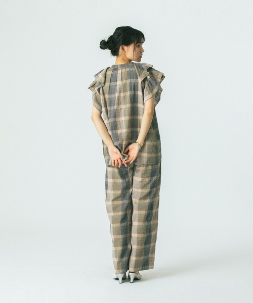 ROSE BUD(ローズバッド)の「【WEB・一部店舗限定】SUCKER FRILL BLOUSE(シャツ/ブラウス・レディース・グレー/ピンク/グリーン・ONE SIZE)」の10枚目の写真