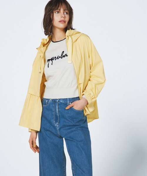 UNIVERVAL MUSE（ユニバーバル ミューズ）の「ｒｕｂａｎロゴジャガードニット　ニット・セーター（ニット/セーター・レディース・グレー/ホワイト系その他・2）」の2枚目の写真