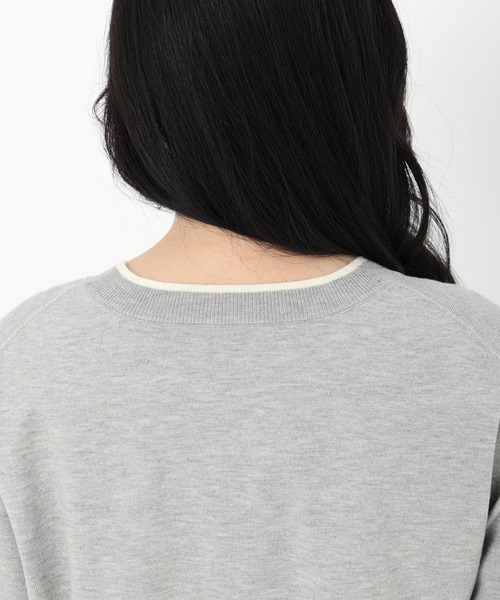 UNIVERVAL MUSE（ユニバーバル ミューズ）の「ｒｕｂａｎロゴジャガードニット　ニット・セーター（ニット/セーター・レディース・グレー/ホワイト系その他・2）」の7枚目の写真