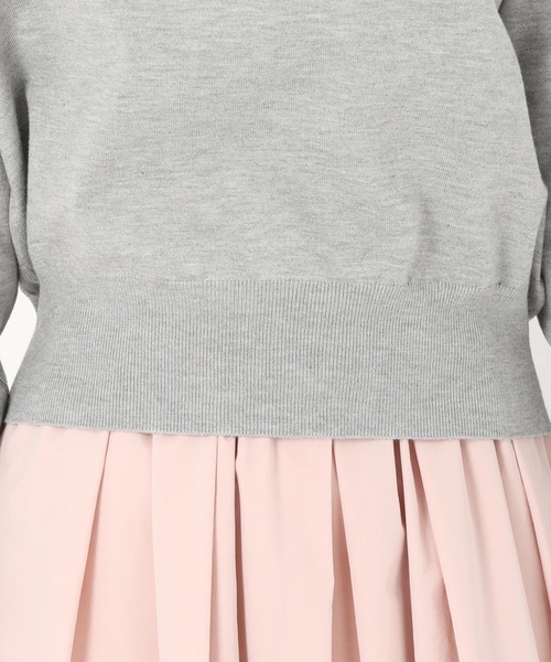 UNIVERVAL MUSE（ユニバーバル ミューズ）の「ｒｕｂａｎロゴジャガードニット　ニット・セーター（ニット/セーター・レディース・グレー/ホワイト系その他・2）」の9枚目の写真