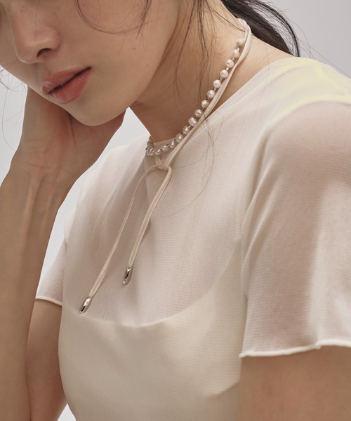 TODAYFUL（トゥデイフル）の「TODAYFUL Pearl Ribbon Choker