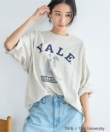 coen | YALE別注 アソートプリント 半端袖 ビッグTシャツ(Tシャツ/カットソー)
