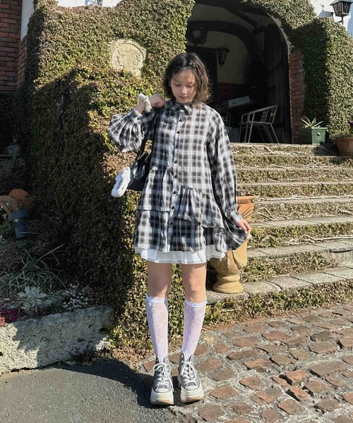 24SS✨アドーア　クリアドライツイルブラウス　ワンピース　チュニック　現行近年 24SS✨アドーア クリアドライツイルブラウス ワンピース チュニック
