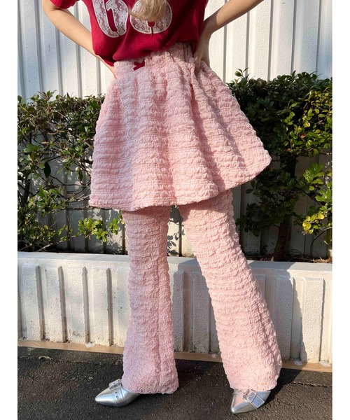 WC（ダブル シー）の「【EC限定カラーあり★】クリンクルフレアパンツ（その他パンツ・レディース・ピンク/ブラック/サックスブルー・FREE）」の10枚目の写真