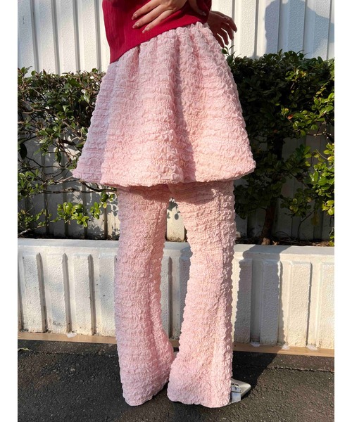 WC（ダブル シー）の「【EC限定カラーあり★】クリンクルフレアパンツ（その他パンツ・レディース・ピンク/ブラック/サックスブルー・FREE）」の11枚目の写真