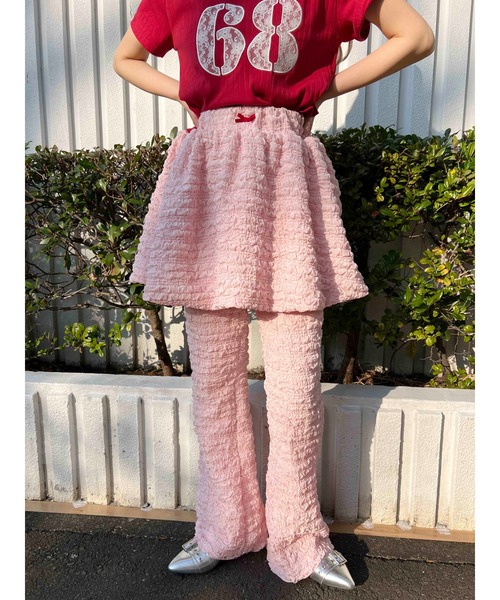 WC（ダブル シー）の「【EC限定カラーあり★】クリンクルフレアパンツ（その他パンツ・レディース・ピンク/ブラック/サックスブルー・FREE）」の13枚目の写真