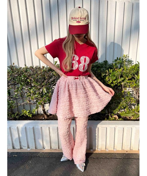 WC（ダブル シー）の「【EC限定カラーあり★】クリンクルフレアパンツ（その他パンツ・レディース・ピンク/ブラック/サックスブルー・FREE）」の16枚目の写真