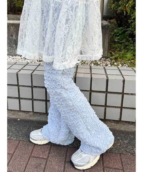 WC（ダブル シー）の「【EC限定カラーあり★】クリンクルフレアパンツ（その他パンツ・レディース・ピンク/ブラック/サックスブルー・FREE）」の7枚目の写真